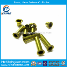 DIN7339 Stock Latão Cabeça Plana Tubular Rebites